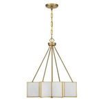 Reiling pendant with starburst design showing white glass panes with subtle textured veining
