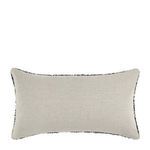 Back view showing solid light beige fabric on Porter Throw Pillow reverse side