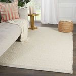 Product Image 1 for Alondra Handmade Solid Cream/ Light Gray Rug from Jaipur 