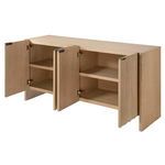 Product Image 5 for Finley Fluted Four Door Pale Oak Credenza from Jamie Young
