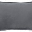Cotton Velvet Chrcoal Lumbar Pillow image 1