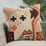 Product Image 1 for Kika Indoor/ Outdoor Beige/ Orange Tribal Pillow from Jaipur 