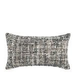 Rectangular Porter Throw Pillow with textured woven pattern in blue, white, and beige fibers