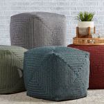 Product Image 4 for Bridgehampton Indoor/ Outdoor Solid Teal Cube Pouf from Jaipur 
