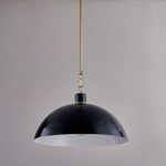 Product Image 4 for Camille Large Glossy Black Dome Pendant Light from Mitzi