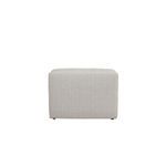 Detailed close-up of Lino slipper chair’s plush seat and vertical channel stitching