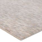 Close-up of Luray rug showing soft texture and color gradient in trellis pattern