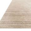 Bellamy Oatmeal Rug shown at an angle highlighting the textured stripes and pile height contrast