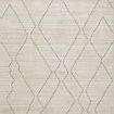 Darby Sand Charcoal rug with ribbed texture and neutral beige base featuring irregular charcoal diamond lines