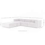 Product Image 5 for Langham Channeled 3 Pc Sectional W/ Ottoman from Four Hands