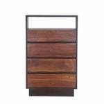 Product Image 3 for Palermo Tall Acacia Dark Wood Dresser In Raw Walnut Finish from World Interiors