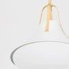 Coventry Pendant with white plaster finish and domed opal glossy glass shade, featuring soft curved silhouette and vintage...