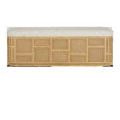 Product Image 7 for Anisa Patchwork Rattan Storage Bench from Currey & Company