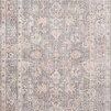 Skye Grey Apricot Rug with old-world floral and geometric pattern in muted grey and apricot tones