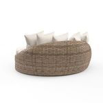Side view showing smooth curved wicker back of Havana Round Daybed