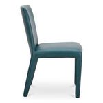 Monte Dining Chair profile from opposite side emphasizing backrest curvature and leg straightness