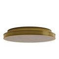 Side view highlighting slim gold frame and flat alabaster diffuser