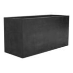 Large planter angled view showing depth and thickness of concrete walls