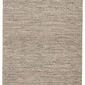 Flatweave light taupe rug with cream and black interwoven yarns and fringed edges from Vibe By Palisades