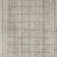 Hand-knotted Origin Grey / Ivory Rug with intricate neutral geometric pattern and textured wool-viscose blend