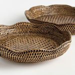 Product Image 3 for Burma Rattan Scalloped Trays, Set of 2 from Napa Home And Garden