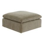 Terra Condo Ottoman shown from a three-quarter angle highlighting its roomy cushioned top and squared base