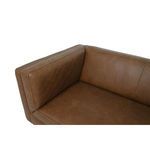 Leather swatch highlighting color and texture of the Woods sofa material