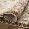 Folded corner close-up showing backside weaving and plush texture of the Sorrento Mocha rug