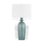 Bellmawr Table Lamp with white drum shade on transparent background showing base texture and shape clearly