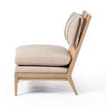 Profile side view of Kenzo Chair showing layered cushions and angled backrest