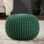 Product Image 2 for Spectrum Pouf Textured Green Round Pouf from Jaipur 