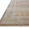 Close-up side view showing slim profile and neatly finished edge of rug