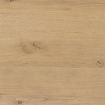 Close-up of oak wood grain texture with natural knots and light finish