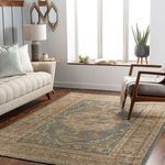 Product Image 3 for Reign Hand-Knotted Dark Green / Beige Rug - 8' x 10' from Surya