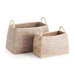 Product Image 1 for Burma Rattan Narrow Magazine Baskets, Set Of 2 from Napa Home And Garden