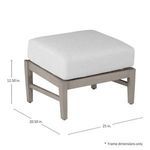 Product Image 8 for Croquet Aluminum Mahogany Ottoman from Summer Classics