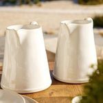 Product Image 2 for Beja Ceramic Stoneware Pitcher - White & Cream from Costa Nova