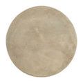 Alternate top view emphasizing smooth, rounded edges of the concrete table surface