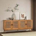 Product Image 6 for Haven 4-Door Wood Accent Sideboard in Natural from Classic Home Furnishings