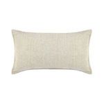 Rectangular natural cotton linen blend sham with soft beige texture and crisp mitered corners