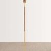 Narragansett floor lamp viewed from front with lamp head pointed upward in upright position