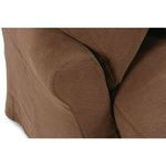 Close-up of sofa back cushions highlighting fabric texture and soft plush filling