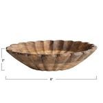 Product Image 10 for Boho Carved Wood Bowl with Scalloped Edge, Natural from Creative Co-Op