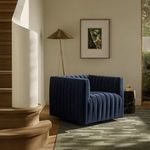 Product Image 11 for Augustine Sapphire Navy Swivel Chair from Four Hands