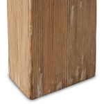 Front profile of table focused on leg structure and under-frame stretchers