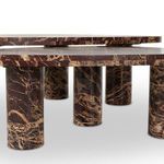 Product Image 8 for Zion Merlot Marble Coffee Table Set from Four Hands