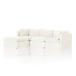 Product Image 1 for Andre Slipcover 3-Piece Sectional with Ottoman - Broadway Snow from Four Hands