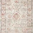 Estelle Ivory Rust traditional power-loomed rug with muted ivory background and rust and blue ornamental patterns