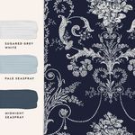 Product Image 4 for Laura Ashley Josette Midnight Damask Wallpaper from Graham & Brown