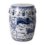 Product Image 6 for Blue & White Garden Stool Lion Motif from Legend of Asia